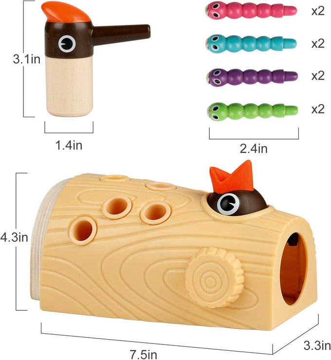 top bright montessori woodpecker worm toy for 2 year old girls and boys fine motor skills development