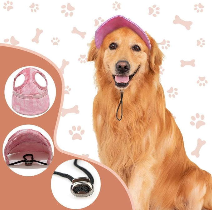 Cloud Purple, Small, Dog Baseball Cap for Small to Medium Dogs, Outdoor Sun Protection and Beach Peaked Cap