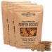 Portland Pet Food Company 3-Pack Grain-Free Pumpkin Dog Treats for Small, Medium, and Large Dogs - Human-Grade and All Natural