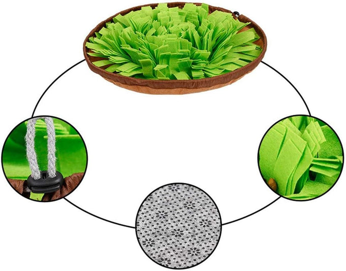 AWOOF Pet Snuffle Mat for Dogs, Interactive Feed Game with Natural Foraging Skills, Non-slip & Portable for Indoor Outdoor Use