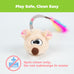 Best Pet Supplies Catify Interactive Cat Toys Set with North American Catnip and Squeaky Mice - Beige and Gray