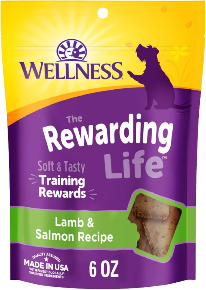 Wellness Rewarding Life Soft Dog Training Treats, Grain Free, Natural, Beef and Turkey Recipe, 6 oz Bag for Dogs