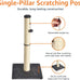 Amazon basics grey cat scratching post for indoor cats and kittens with dangling ball toy medium height
