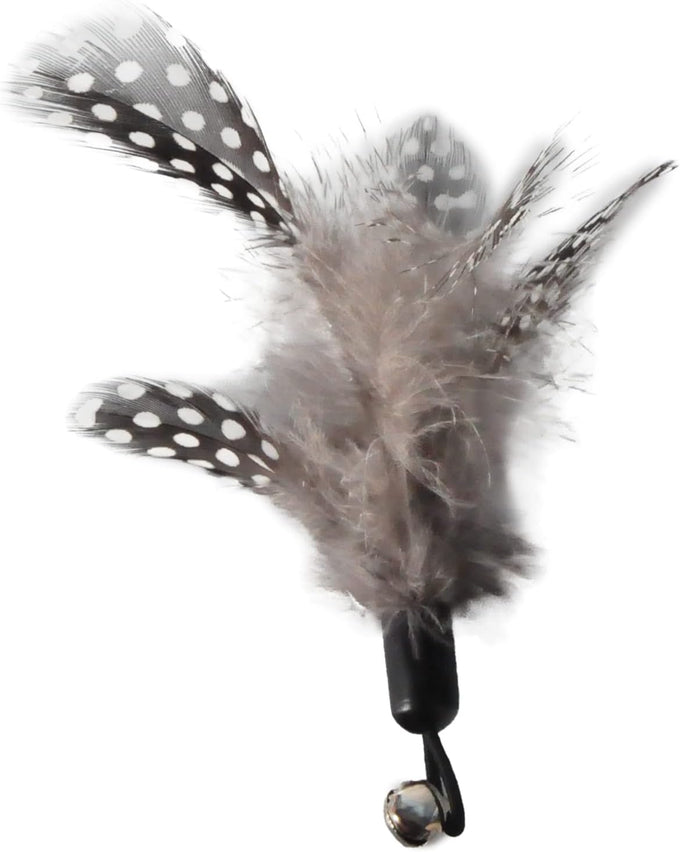 No Chemical Dyeing Cat Feather Toys - Includes Cat Wand and Natural Feather Refills for Indoor Cats - Safe and Eco-Friendly