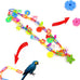2-Pack Rainbow Bird Necklace Toy Chewing Accessory for Small Sized Birds, Cage Links, Climbing Chain