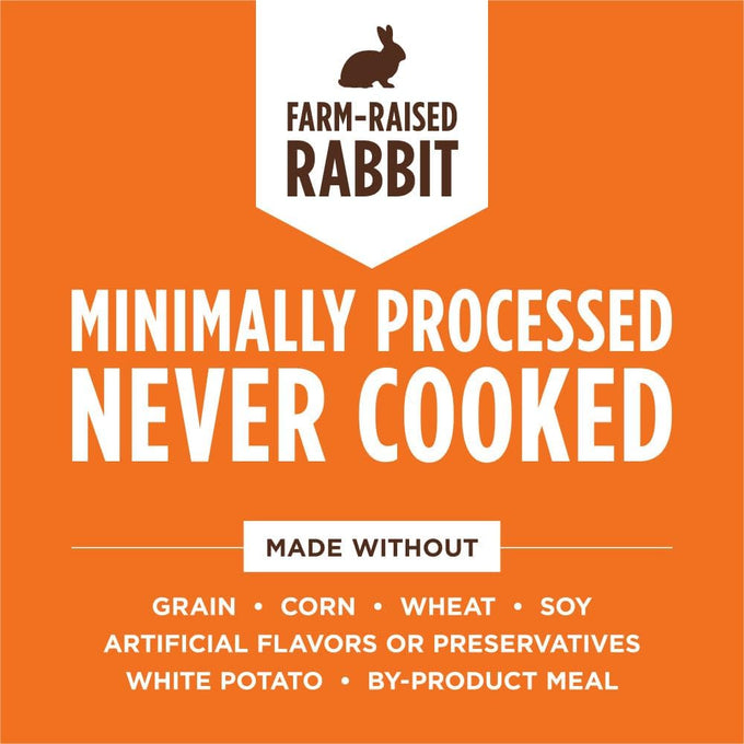 Farm-raised rabbit freeze-dried cat food topper, 6 oz bag, grain-free, non-GMO, top rated for picky eaters
