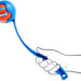 Chuckit! 12M Sport dog ball launcher for medium 2.5" balls, 20-60 lb dogs, 12" handle, made in USA, blue