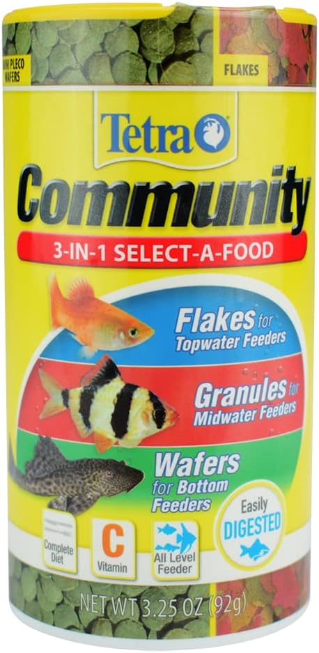 Tetra Community Select-A-Food Aquarium Fish Food 3.25 oz Canister