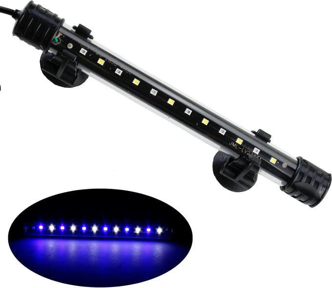 AQUANEAT 7.5 inch submersible aquarium underwater fish tank light for 8-12 inch tanks with 12 LEDs