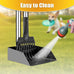 TOOGE 38" Long Handle Stainless Metal Dog Pooper Scooper for Medium Small Dogs Pet Waste