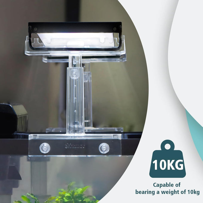 adjustable clear acrylic fish tank light riser stand aquarium lamp brackets kit for 2.34-4.7 inches light