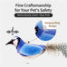 Whisker World 2-Pack Catnip Bird Toys with Lifelike Chirp Sound and Real Feather