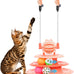 Lalakats interactive cat toy 4-tier carousel with 6 balls and 2 cat-tease