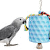 African Grey, Amazon Parrot, and Cockatiel beak grinder toy with bells for cage