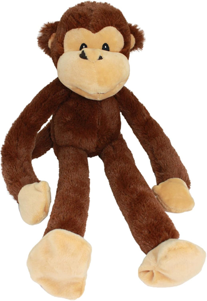 Multipet Swingin 19-inch large plush dog toy with extra long arms and squeakers for hours of entertainment