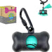 Standard-Sized leak-proof scented doggy waste bags and holder dispenser with carabiner safety lock and fastener
