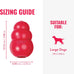 Kong classic red rubber stuffable dog toy for large dogs, treat-filling and erratic bounce