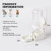 hercocci large white rabbit hay food bin feeder and bunny water bottle set with 500ml hanging dispenser