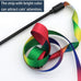 Lasocuhoo 2-pack Interactive Cat Teaser Wand String Ribbon Rainbow Charmer for Cats and Kittens