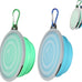slson collapsible dog travel bowls 2 pack light blue and green small size
