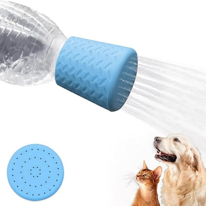 3 Piece Portable Orange Blue Green Silicone Outdoor Dog Shower for Bottles Attachment Accessory Camping Beach Hiking