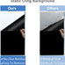 xcno black fish tank static cling background, 47 x 18 in, waterproof, tear resistant