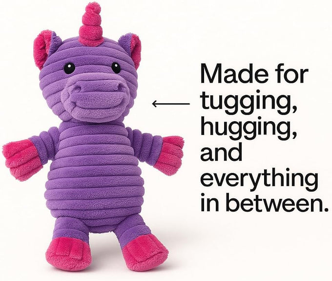 Jalousie plush toys for medium large dogs, 5 pack corduroy squeak toy