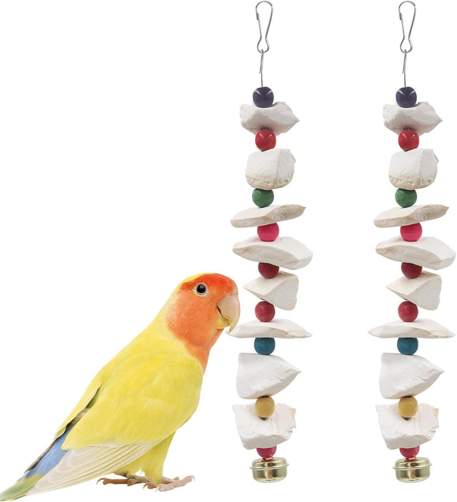 parakeet bird toys 2 pack cuttlebone beak grinding stone cage accessories for small birds