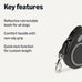 Amazon Basics Reflective Retractable Dog Leash with Non-Slip Grip and Quick-Lock Function, 50% GRS Certified Recycled