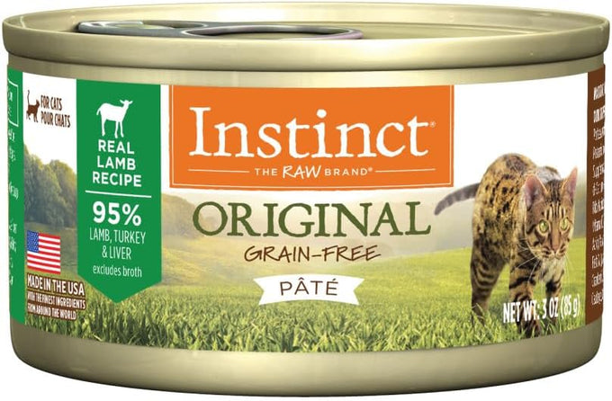 Instinct original grain free natural wet canned rabbit recipe cat food, 5.5 oz cans, case of 12
