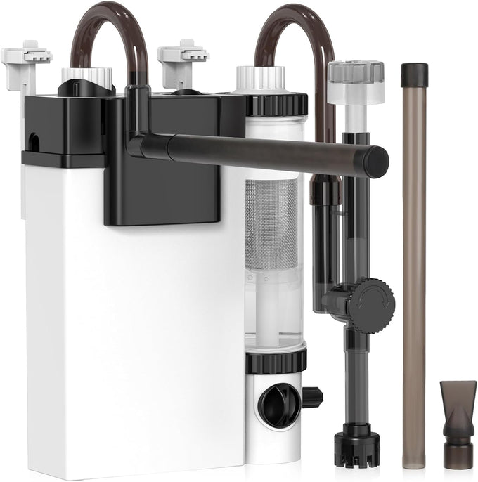 hygger quiet hang on back aquarium filter for small fish tanks 5-30 gallon with adjustable flow and surface skimmer