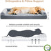 Bfpethome orthopedic dog bed for large dogs, 36x27 inches, waterproof couch pet bed with removable cover