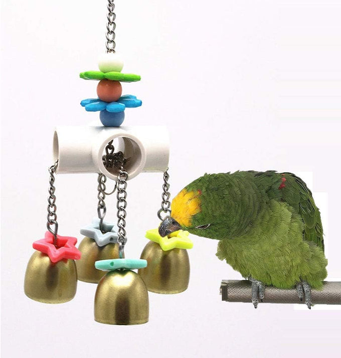 Bird Parrot Bells Toy for Budgie Parakeet Cockatiel Conure African Grey Lovebird with Sweet Sound