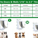 Large dog door for wood & PVC doors & walls, 10 1/8" x 15 3/4" flap opening, easy install, strong magnetic auto-close & sliding lock