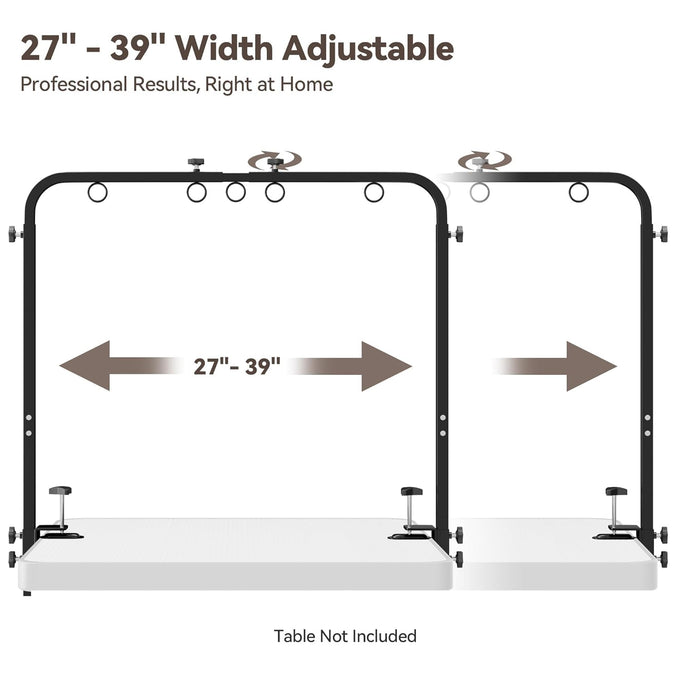 heavy duty dog grooming station for home use 42" height 27-39" width clamp fits up to 2.76"