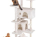 FDW 54 Inch Dark Gray Cat Tree Tower with Sisal Scratching Posts and Condos for Kittens and Adult Cats