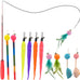 cat toys for indoor cats, 13 pack interactive cat wand toy set with feather toys and teasers for exercise and playtime