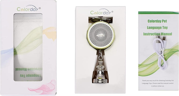 Colorday bird talking coach & interactive voice bell for parakeet parrots, easy voice recording & durable metal construction