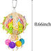 hand-woven natural rattan hot air balloon bird toy for small to medium parrots