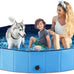 jasonwell 32 inch collapsible dog pet pool blue