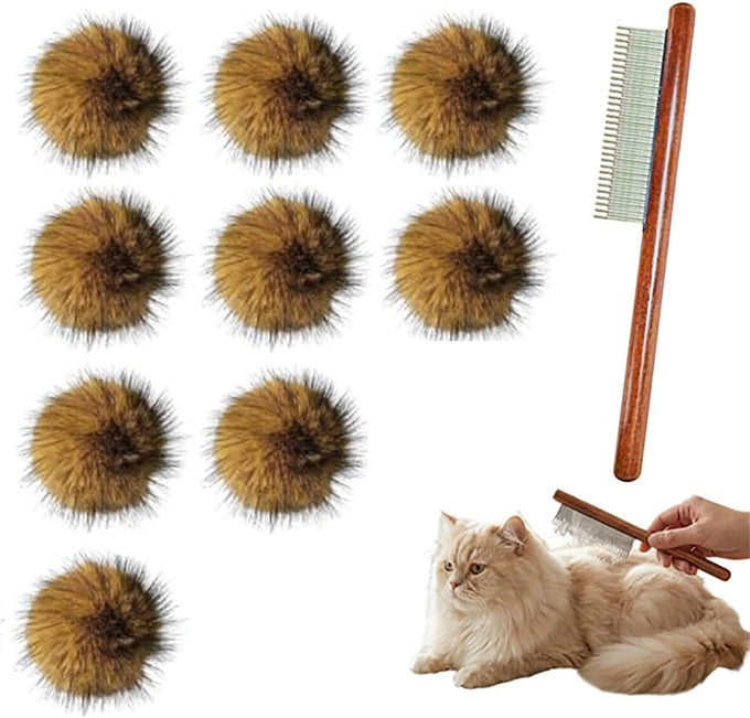Faux Rabbit Fur Catnip Ball for Indoor Cats, Soft and Washable, Fun to Chase for Exercise and Bonding (1pc)