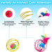 Cat Toys 6 Packs Interactive Metal Cage Balls for Indoor Cats, Mice, Bells, and Feather Mouse Toys