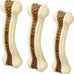 Nylon dog chew toys, 2 pack, beef flavor, indestructible, teething, bone shape, large, medium, small puppies