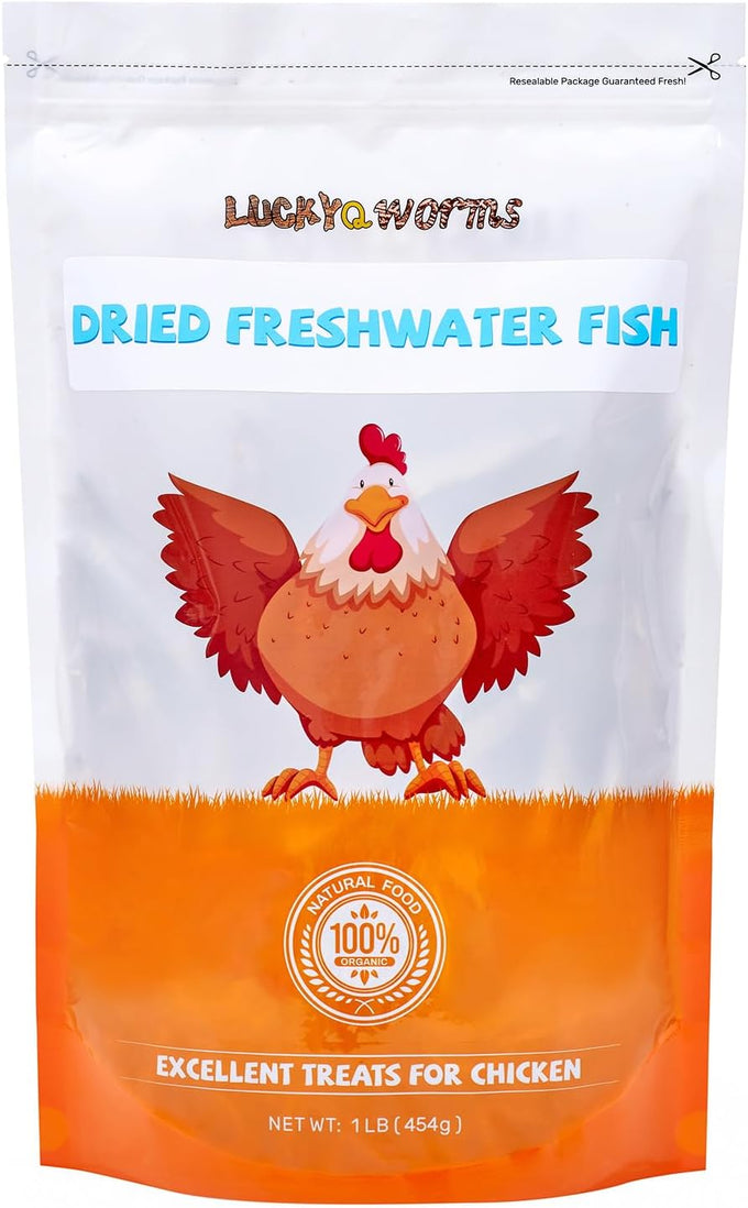 LuckyQworms Dried Freshwater Fish 1 Lbs Resealable Bag – Natural High-Protein (30% Min) Food for Turtles, Reptiles, Large Tropical Fish, Cats, and Small Pets
