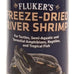 Fluker's 1 oz freeze-dried river shrimp for lizards, reptiles, birds, fish, and hedgehogs, a nutrient-packed treat