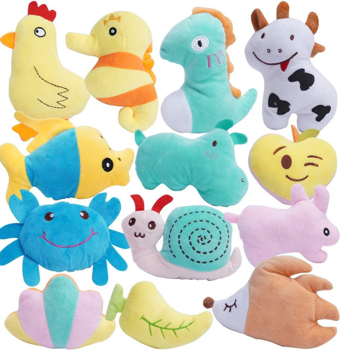 HDMOTU 26-pack Soft Small Medium Dog Squeaky Toys, Multicolored, Plush, and Comfortable for Puppies