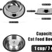 Serentive stainless steel 2-pc non-slip cat food bowls with 7 oz capacity