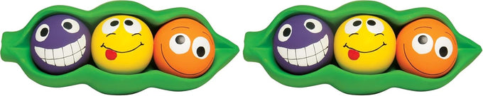 Multipet Three Peas in A Pod Dog Toy for Gentle Chewers, 3 Squeaky Latex Balls