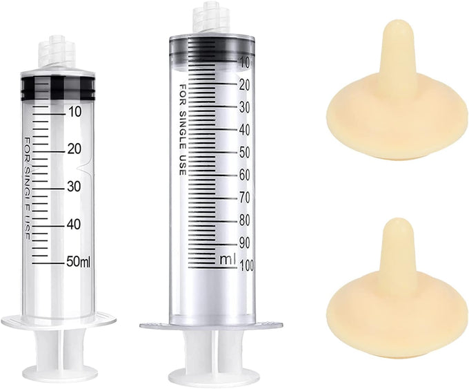 pet feeding syringe with silicone nipple 5ml and 10ml syringes for newborn kittens puppies and small animals