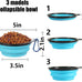 slson collapsible dog travel bowls 2 pack light blue and green small size